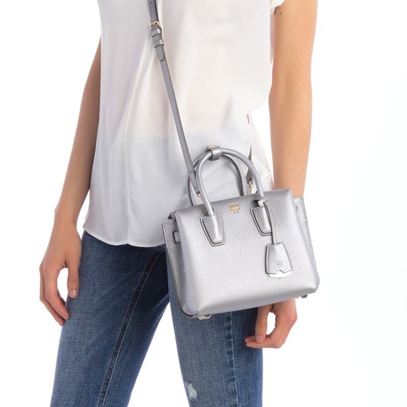 MCM Fontanellas Park Ave Milla Leather Satchel flawed - Picture 1 of 16